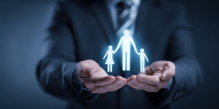 The representation of family unity in a professional and caring context photo