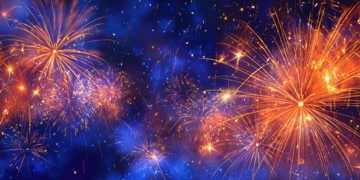 The Spectacular Fireworks Display Lighting Up the Night Sky photo
