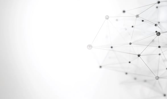 Abstract network connection, white background photo