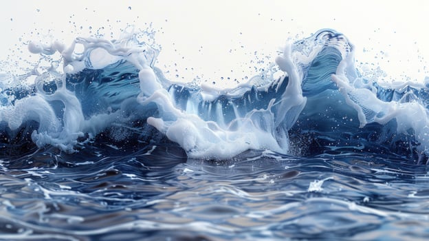 Ocean wave crash water surface splash photo