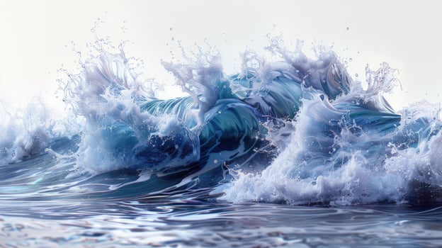 Ocean wave crashing water surface sea motion photo