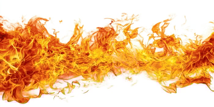 The mesmerizing display of flames creating vibrant patterns and energy. photo