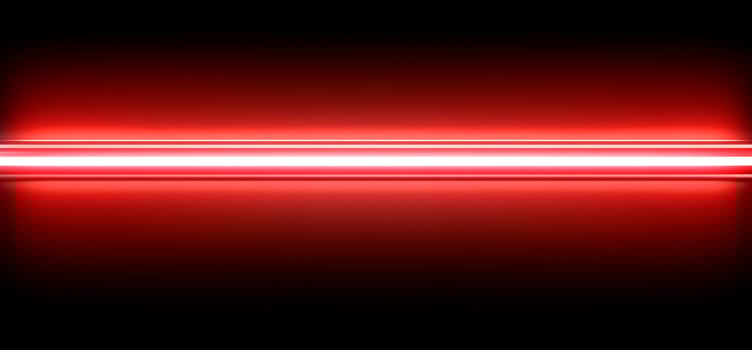 Red neon light, dark background, abstract design, website banner photo