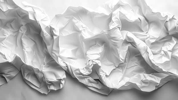 Abstract white crumpled paper texture background for graphic design and creative projects photo