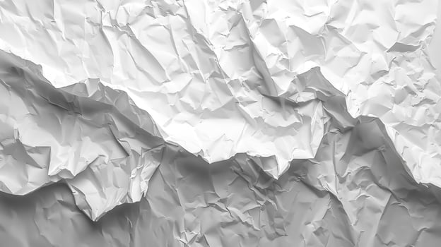 Crumpled white paper texture abstract background photo