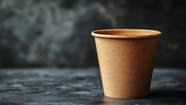 Recyclable paper cup single use isolated on surface photo