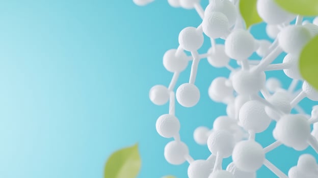 Molecular structure, nature, science, background, health, cosmetic use photo