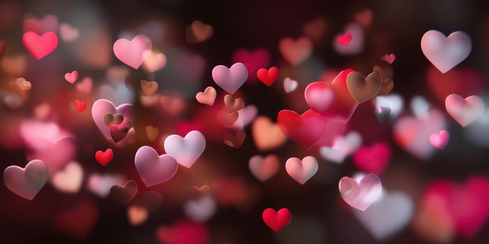 The Colorful Hearts Creating a Magical Romantic Atmosphere for Celebrations photo