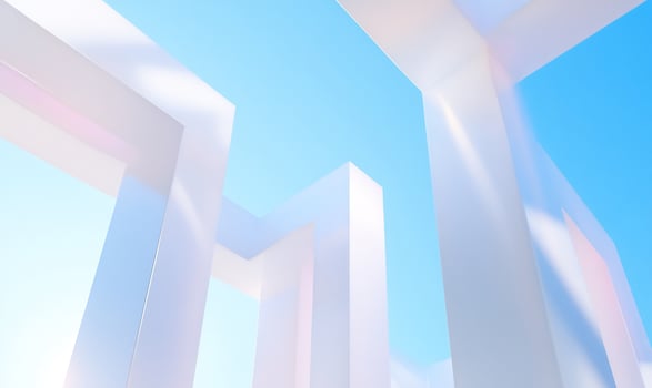 White abstract architecture, clear sky, modern design, website background photo