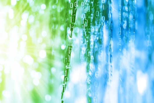 Digital rain, data stream, abstract background, tech concept, website banner photo