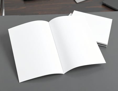 Blank Brochure Open and Closed photo