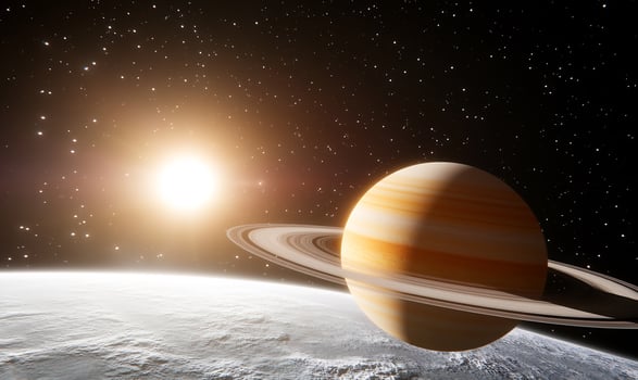 Saturn rings space sun planet cosmic background science photo