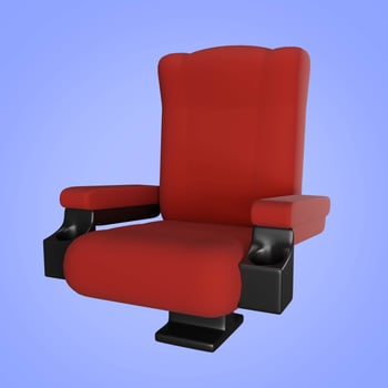 3D red cinea seat photo