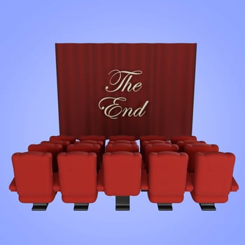 3D rows of red seats in an elegant theater photo