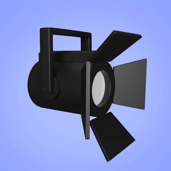 3D spotlight cinema photo