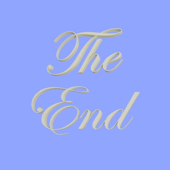 3D text the end photo