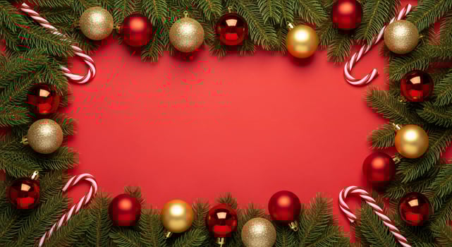 Hands holding a gift wrapped in brown paper with a pine sprig and red white string photo