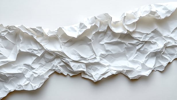 White crumpled paper texture background tear sheet material photo