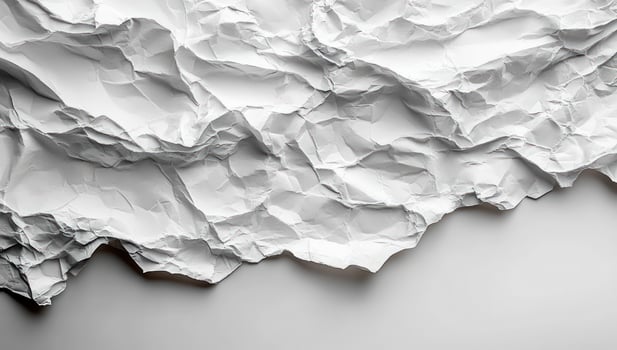 Crumpled paper texture white abstract background photo