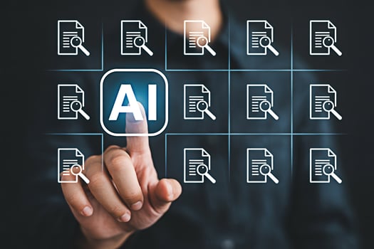 Ai document search and analysis concept for automation and intelligent information retrieval system using ai photo