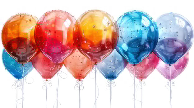 Colorful celebration balloons array party decoration graphic element photo