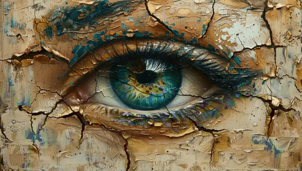 Textured eye abstract crack pattern close up detail photo