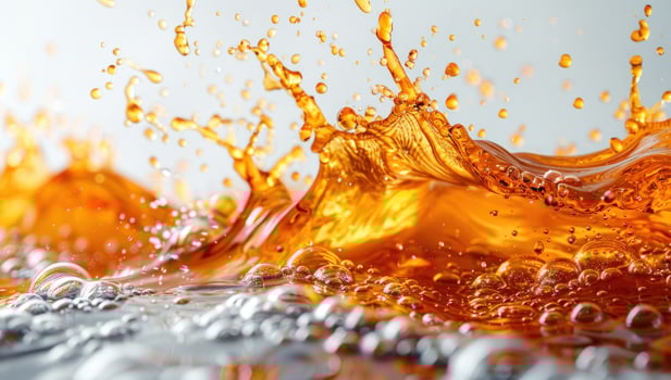 Amber liquid splash abstract dynamic motion freshness photo