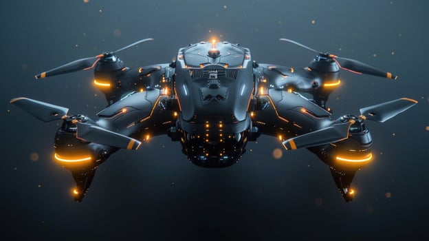 Futuristic drone technology advanced aviation innovation photo
