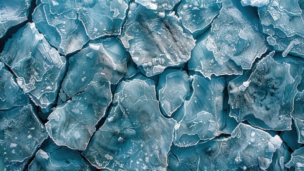Cracked blue ice texture abstract cold winter background photo