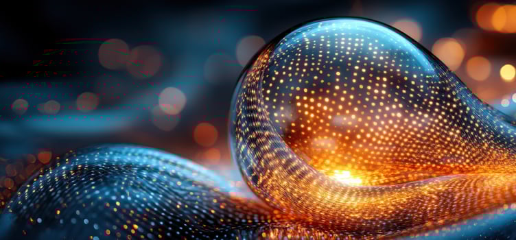 Luminous spheres abstract digital design for technology and futuristic concepts photo