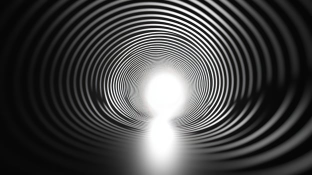 Abstract concentric circles pattern monochrome tunnel perspective background photo