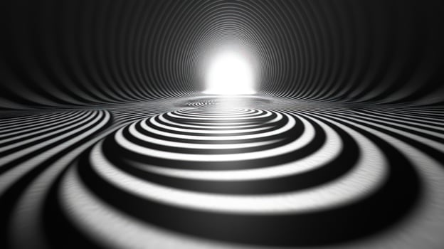 Abstract tunnel with concentric circles perspective background photo