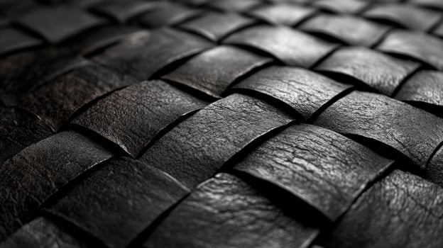 Dark woven leather texture background pattern photo