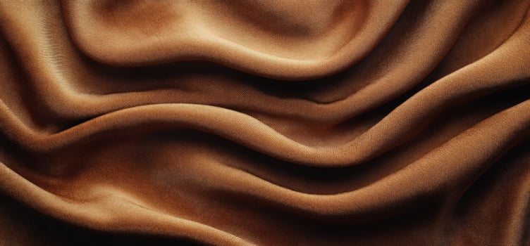 Brown fabric waves texture background material gentle soft curves photo