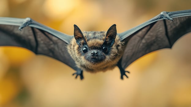 Flying bat close up wildlife photography animal portrait photo