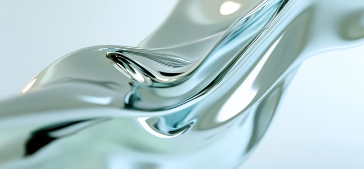 Liquid Flowing, Abstract Design, White Background, Clean Design, Website Banner photo