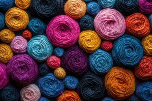 Colorful yarn balls background texture material photo