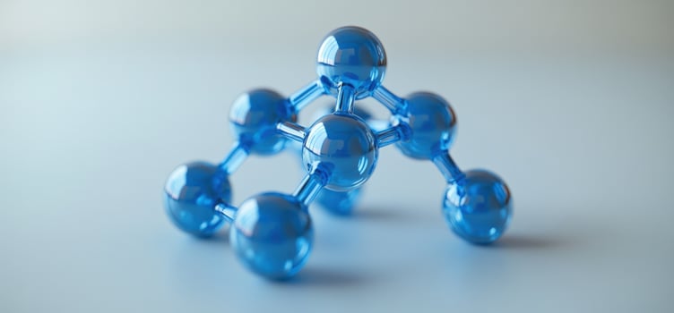 Molecular structure model in 3 d illustrating scientific concept photo