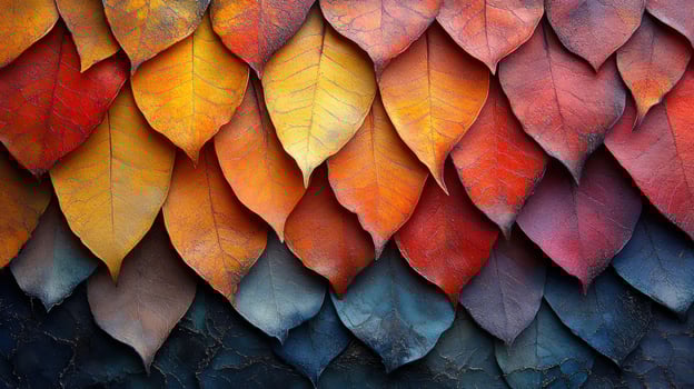 Colorful autumn leaves textured background vibrant fall season nature pattern photo