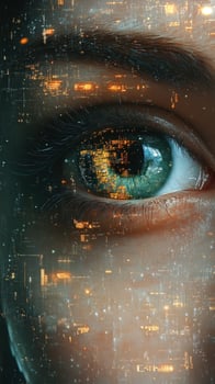 Eye of technology digital human machine interface of the future photo