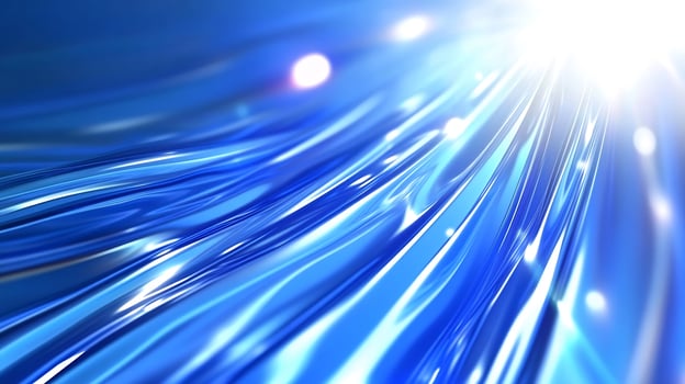 Blue abstract light streaks background photo