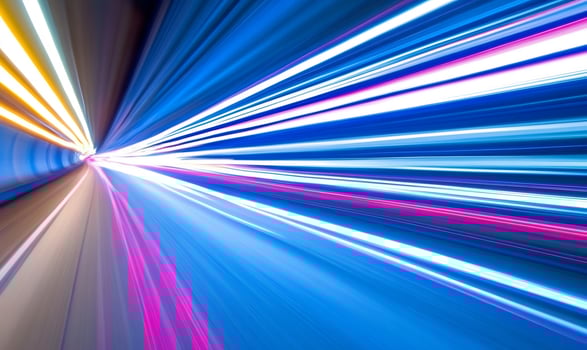 City tunnel, speeding train, light trails, night, motion blur, transportation photo