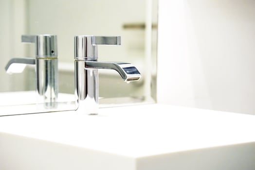 Sink with faucet at villa photo