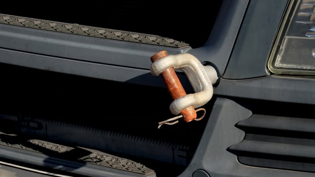 Steel Tow Hook on Truck For Emergency Towing photo