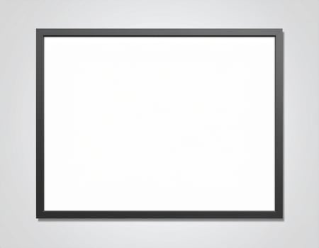 Blank Frame Black Border, White Interior photo