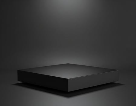 Black Square Pedestal Display Stand photo