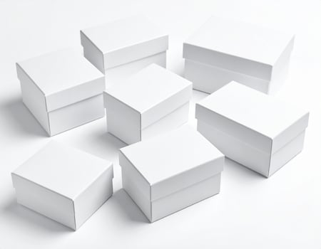 Blank White Gift Boxes photo