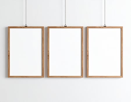 Three Empty Wooden Frames photo