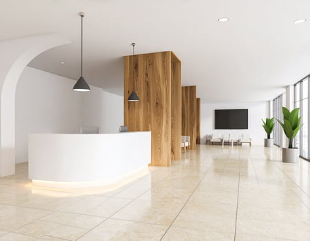 Modern Office Reception Area Design photo