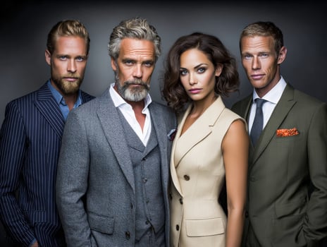 Elegant people posing together photo